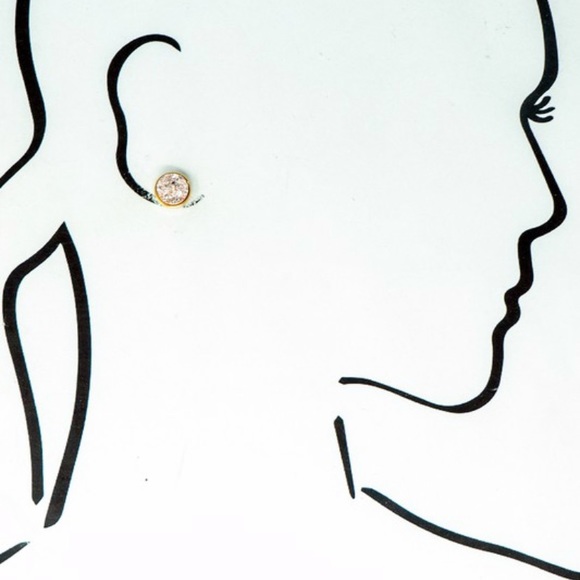 Boho Pink Mini Druzy Stud Earrings - Picture 3 of 3